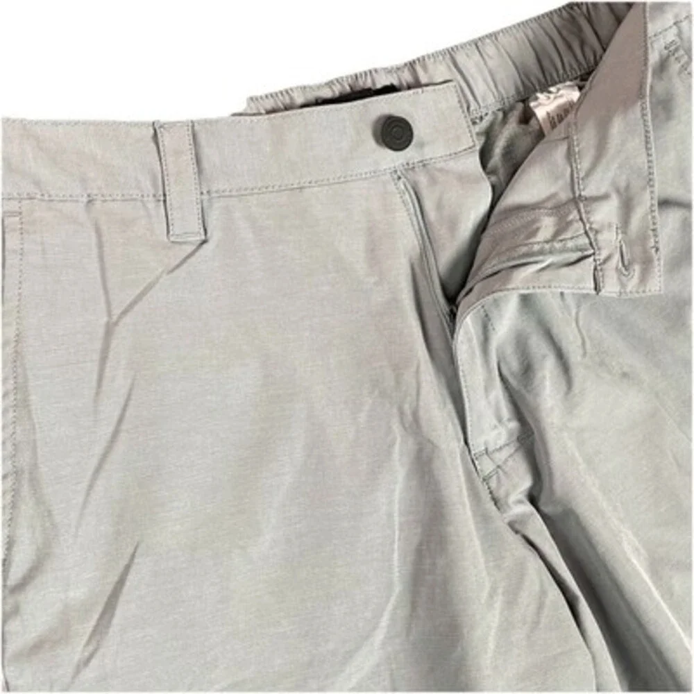 Banana Republic Mens Golf Shorts 38 Comfort Flat Front Gray 9 Inseam Performance